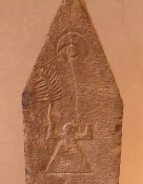 Stele with crescent and circle